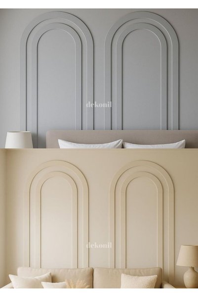 Dekonil Pinterest Boyanabilir MDF Bohem Oval Duvar Çıtası Seti