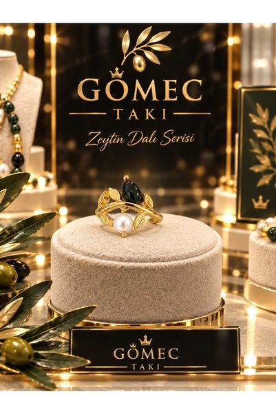 ZEYTİN DALI ORJİNAL DOĞALTAŞ AYARLANABİLİR TASARIM YÜZÜK