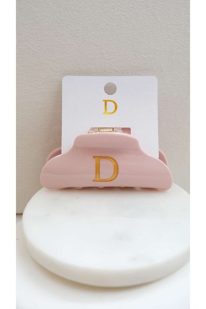 Jerie Pink Letter Detail Acrylic Latch Buckle