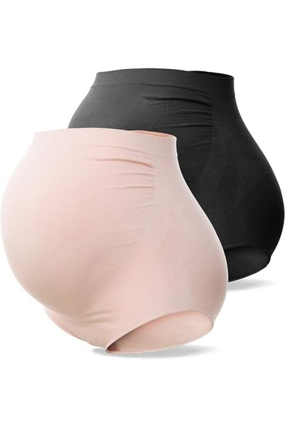 Generic ملابس داخلية نسائية للحوامل بخصر مرتفع، سراويل داخلية ناعمة بدون خياط...