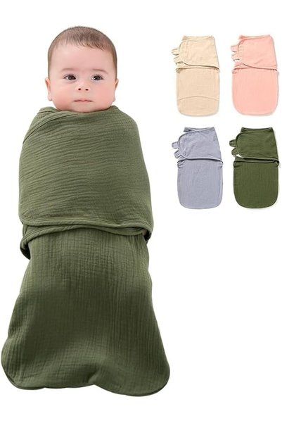 GENERAL Zoni 4 Layers Organic Cotton Breathable Baby Receiving Blanket Swaddl...