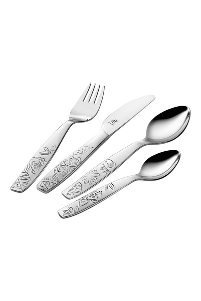 ZWILLING 4-piece children's cutlery set, stainless steel, "Jungle", Satin fin...