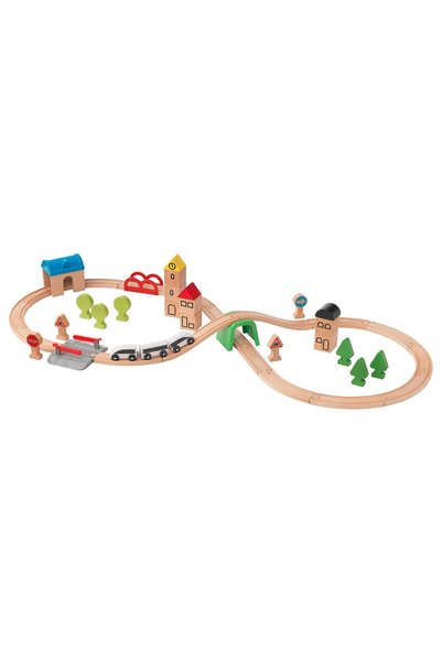 IKEA LILLABO 45-piece train set with rail