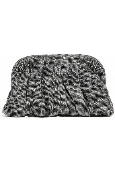 GENERAL Women Rhinestone Clutch Purse Diamond Evening Bag Chain Handbag Ladie...