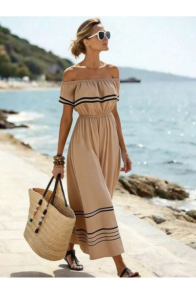Sheya Maxi dress, brown