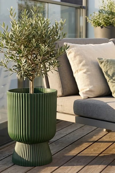 TEMMUZ HOME Dekoratif Lotus Saksı Vazo No 3 İç ve Dış Mekan Saksısı - 10,5 Litre (Deliksiz ve Tabaksız Model)