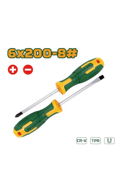 Generic Flat (−) Screwdriver 6X200Mm, Standard Screwdriver for Household Main...