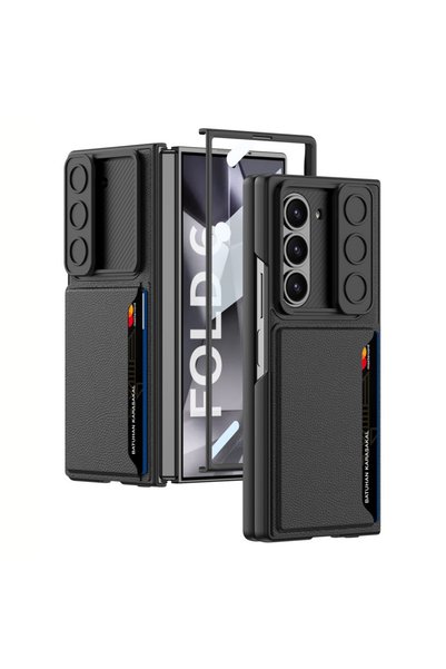GKK Husă pentru Samsung Galaxy Z Fold6 5G, cu suport carduri, negru