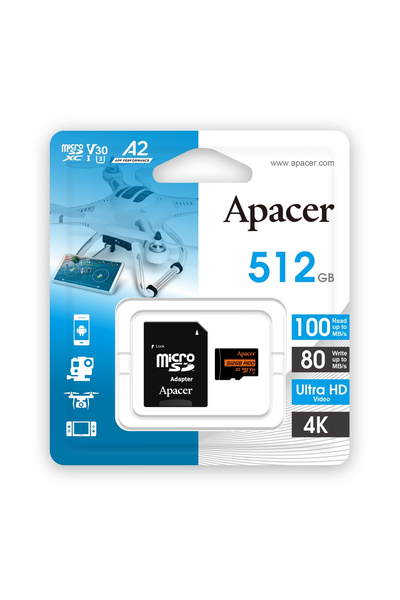Apacer 512Gb R100 Microsd Memory Card (Ap512Gmcsx10U8-R)