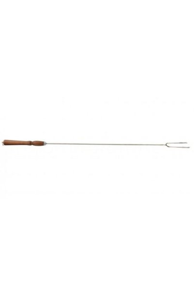 OEM Ustensila pentru barbecue, grill, gratar, furculita lunga, maner lemn, 90...