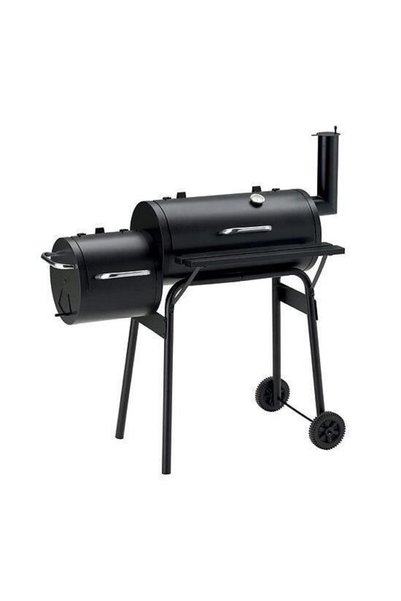 OEM Gratar gradina, grill dreptunghiular, cu roti, capac, afumatoare si horn,...