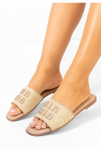 B T Shoes Papuci dama Niosa bej