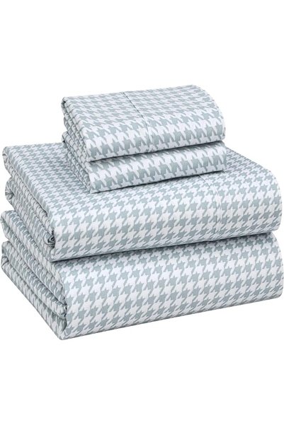 RUVANTI 100% Cotton Percale Sheets for King Size Bed - 16 Inches Deep Pocket ...