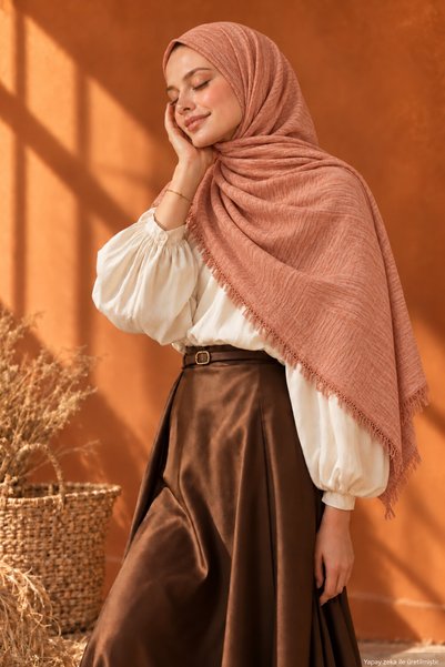 BONASERA EŞARP Women's Organic Shawl, Plain, Very Useful