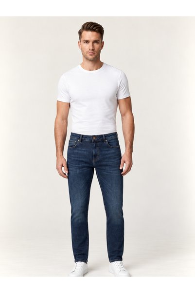 Vigoss Jeans بنطلون جينز رجالي من فيجوس بقصة مريحة وخصر متوسط وساق ضيقة 73518...