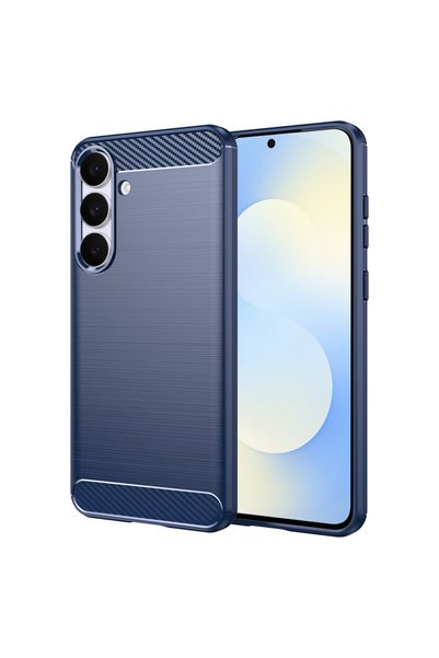Aiyando Husa pentru Samsung Galaxy S25 FE Carbon Liquid Silicone, albastru
