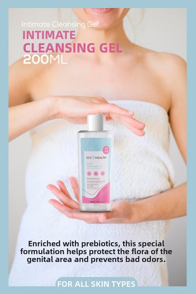 Ecc HEALTH Ph 3.8 Prebiotic Intimate Cleansing Gel (200 ml) + Bee Venom Massage Cream (100 ml) Special Care Set