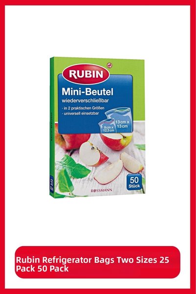 Rubin Refrigerator Bag Two Different Sizes 25 Pieces 50 Pieces each