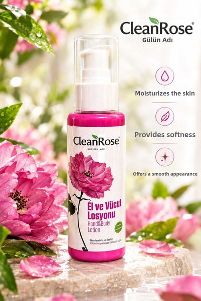 Clean Rose Plant Extract Hand and Body Lotion 100 ml