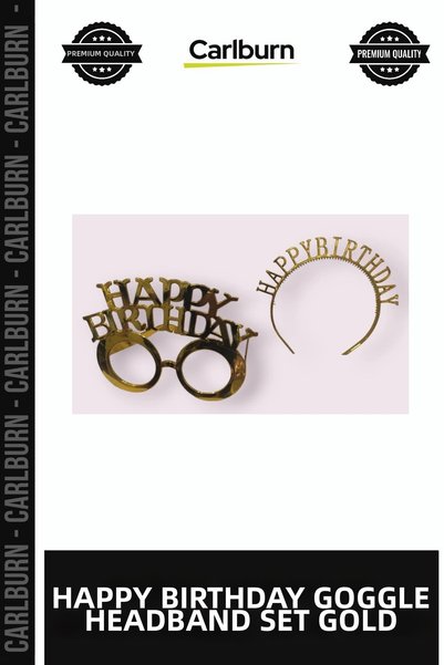 Carlburn مجموعة خاصة من نظارات HAPPY BRITHDAY GOLD لتزيين الحفلات والاحتفالات...
