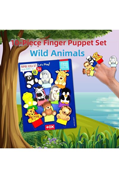 Tox Wild Animals 10 Piece Finger Puppet T781, Educational Toy