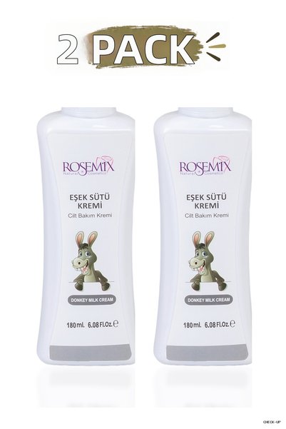 ROSEMIX SVL-SHOP - كريم حليب الحمار 180 مل - مجموعة من قطعتين (200706)