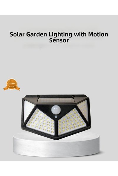 NW NessiWorld Solar Powered Lighting 100 Led Solar Outdoor Lamp with Sensor