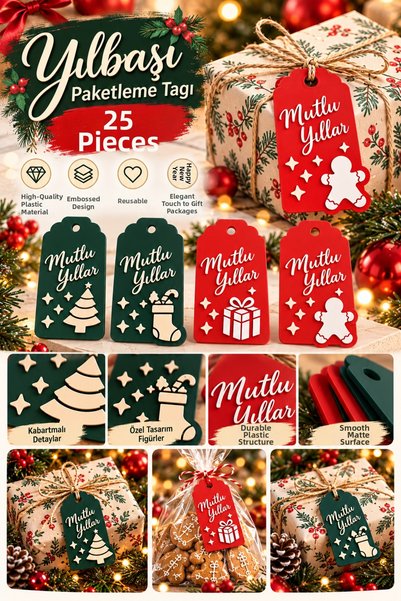 Arvella Studio Christmas Decorative Packaging Card |   Embossed Plastic Mater...