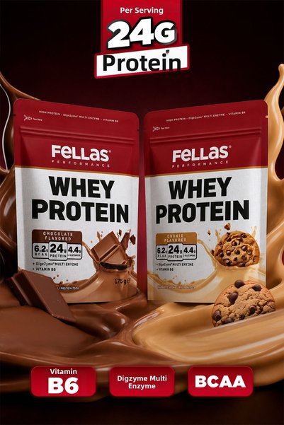 Fellas Whey Protein Powder | 24 g Protein 10 Servings | Trial Pack of 2 (175g X 2)