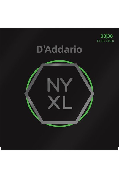 D'Addario NYXL0838 SET CHIȚURI CHITARĂ ELECTRO, EXTRA SUPER LIGHT, NICĂL- &lt...
