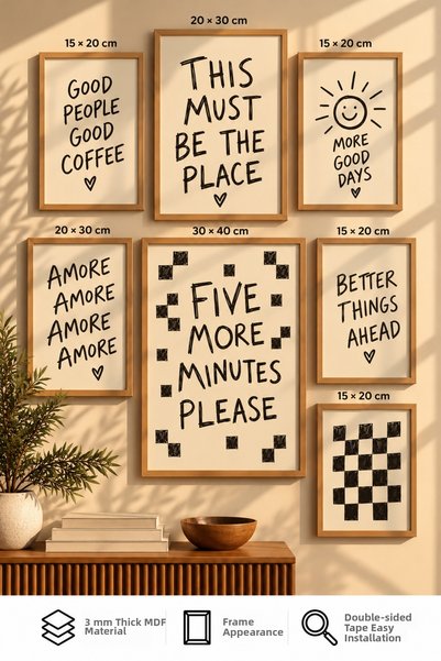UNT Set de picturi moderne cu aspect de cadru, 7 piese |   Retro și Pop Art |...