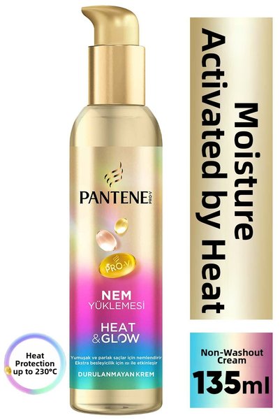 Pantene نيم يوودنج هيت آند جلو كريم مرطب ينشط بالحرارة وواقي من الحرارة 135 مل