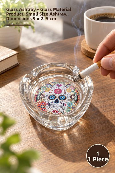 Yenilig 1 Piece Glass Ashtray – Product Made of Glass Material, Small Size As...
