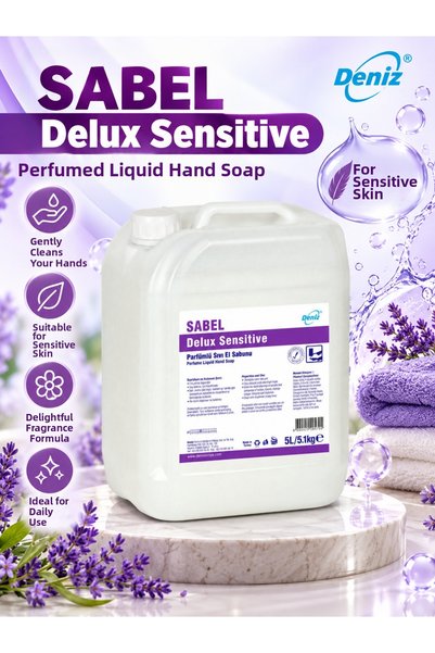 Sabel Delux Sensitive Perfumed Liquid Hand Soap 5 L / 5.1 kg for Sensitive Skin