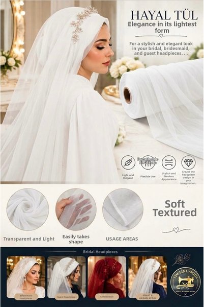 Simline Hayal Tulle (3m Wide*1M Length)
