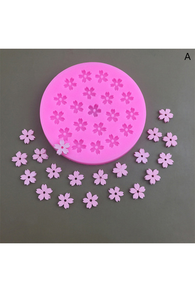 Choice A Mini 20 Holes Cherry Blossom Rose Silicone Mold DIY Flower Shaped Ch...