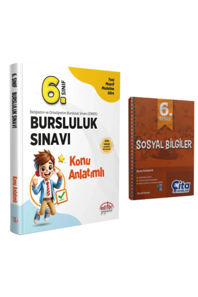 Editör Yayınevi 6. Sınıf Bursluluk Sınavı Konu Anlatımlı+Sosyal Bilgiler Soru...