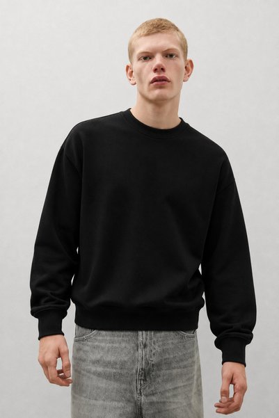 DAMGA JEANS Men's 100% Cotton Comfortable Black Winter Sweatshirt
