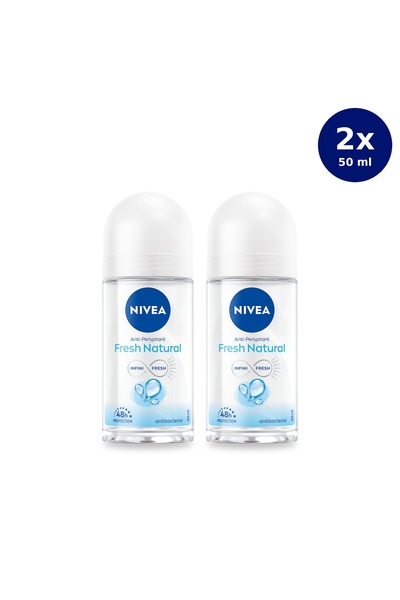 NIVEA Nivea Fresh Natural Deodorant roll-on, 50 ml X2