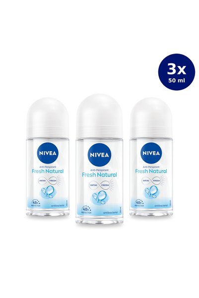 NIVEA Nivea Fresh Natural Deodorant roll-on, 50 ml X3