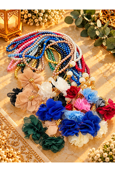 lenagiftworkshop 10 Pieces of 99 Glass Pearl Prayer Roses with Mixed Colors (...