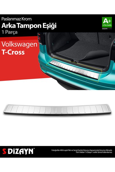 S Dizayn S-Dizayn VW T-Cross Krom Arka Tampon Eşiği 2019 Üzeri 7637020