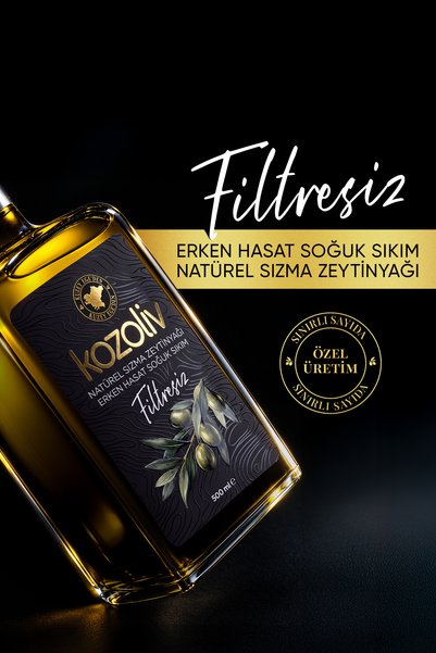 kozoliv Filtresiz Erken Hasat Natürel Sızma Soğuk Sıkım Zeytinyağı 500ml