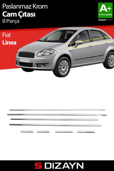 S Dizayn S-Dizayn Fiat Linea Krom Cam Çıtası 8 Prç 2007-2018 5809060