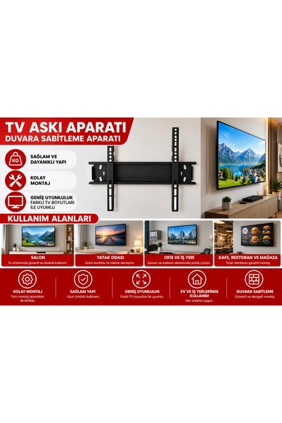 YDGR 55" Ile 65" Inç Arası Ekran Uyumlu Televizyon Sabit Askı Aparatı
