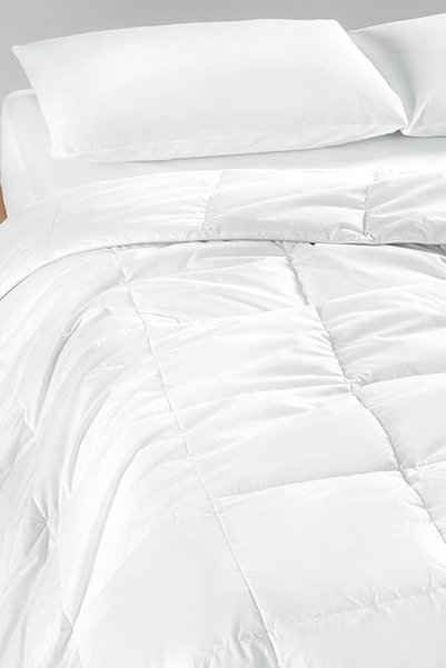 Elart Pilotă cu puf de gâscă, dublă, 15% Gıdık, albă