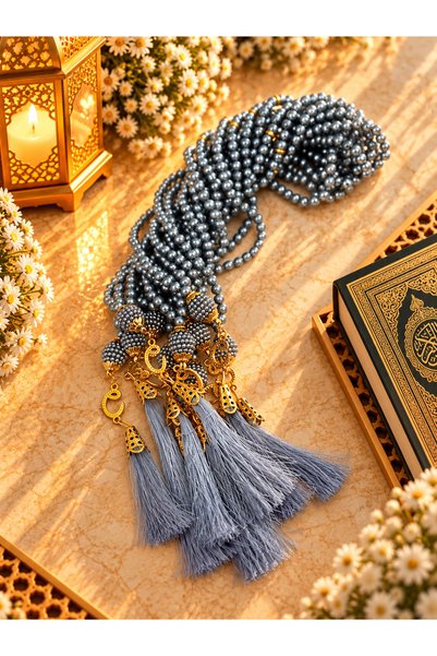 lenagiftworkshop 10 Gift Vavli Tasseled Plastic Pearl 99-Piece Prayer Rosary ...