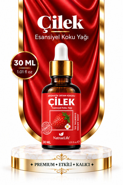LeafFlora AromaHome Çilek - Esansiyel Koku Yağı - Aromatik Oda ve Ortam Kokus...