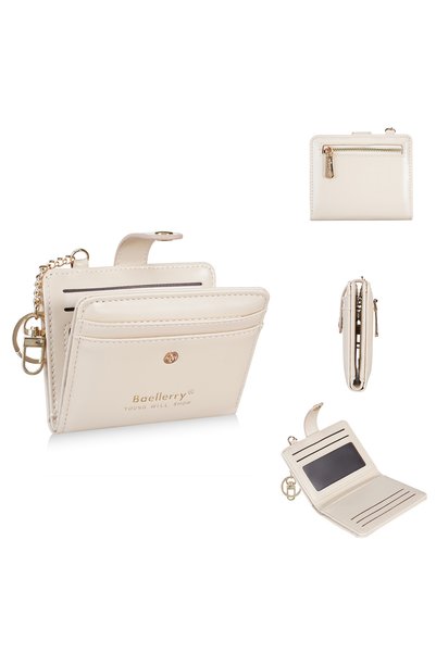 Choice5 Apricot Baellerry Women's Print Clutch Wallet Short Holder PU Leather...