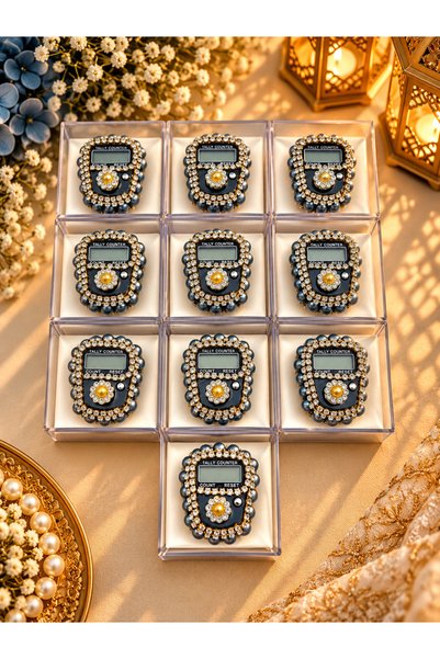 lenagiftworkshop 10 Pieces Gray Mica Boxed (Mevlit-Circumcision-Hajj-Umrah) G...